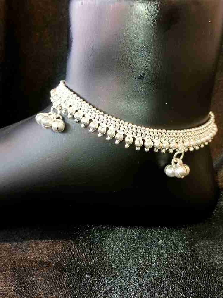 Ladies leg chain silver price hotsell