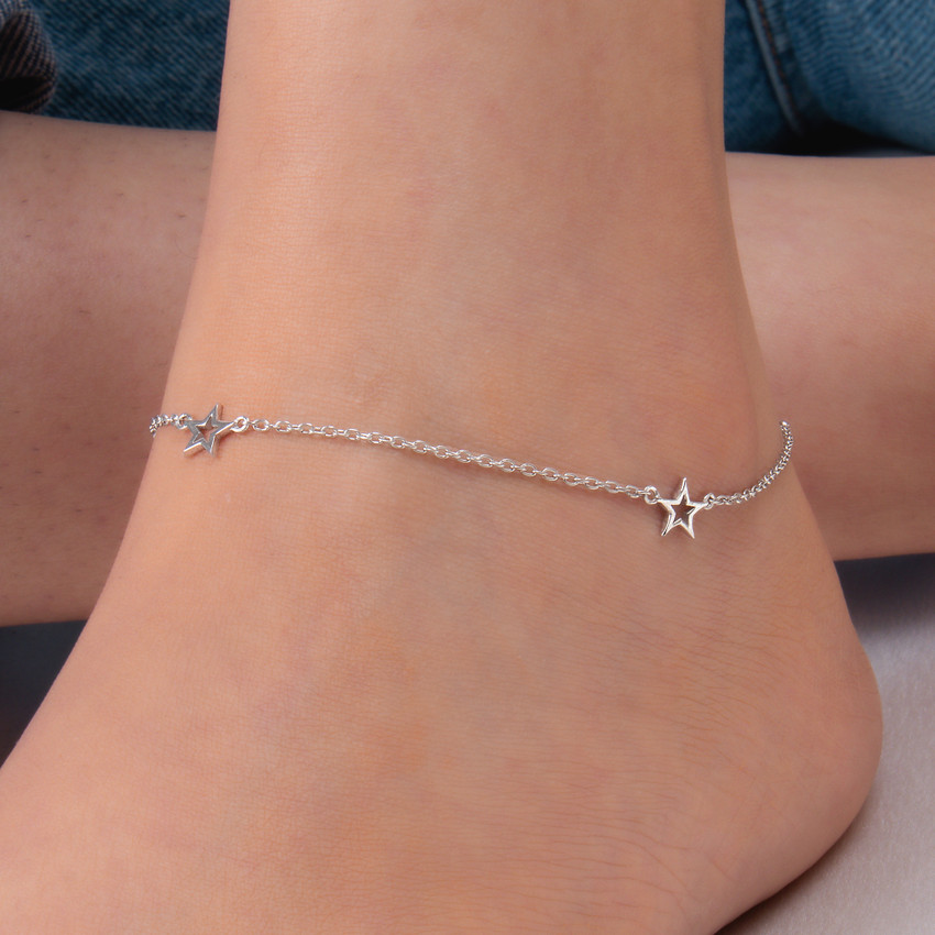 Ladies sterling silver anklets store