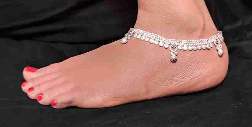 Gota silver top anklet
