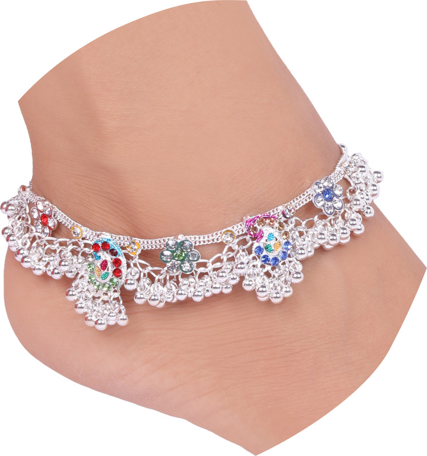 Laali Peacock Design Ghunghroo Jhallar A7 Heavy Traditional Payal