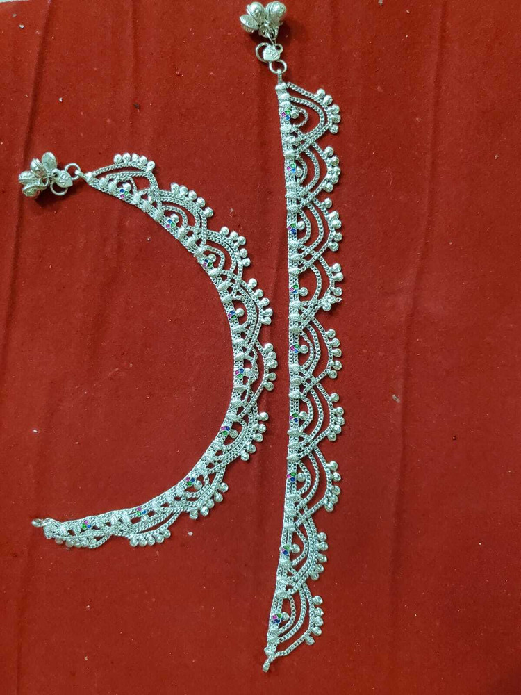 GINNI JHALLAR PAYAL SILVER ANKLETS Brass Anklet Price in India