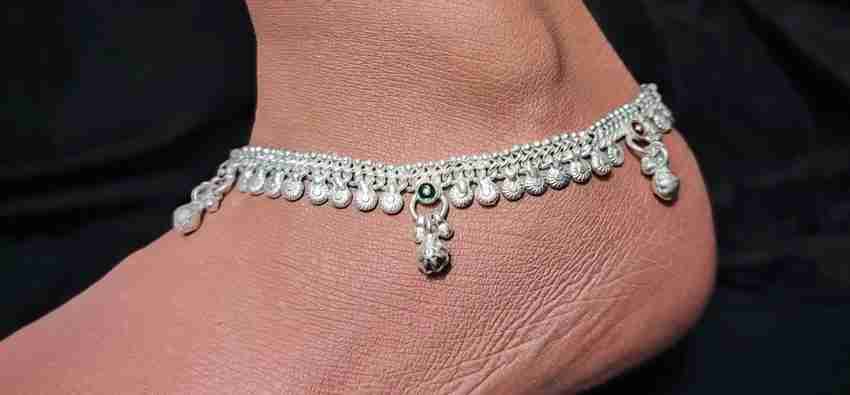BuzzStor Gota Silver Anklet Payal for Women White Metal Alloy Anklet Price in India Buy BuzzStor Gota Silver Anklet Payal for Women White Metal Alloy Anklet Online at Best Prices in