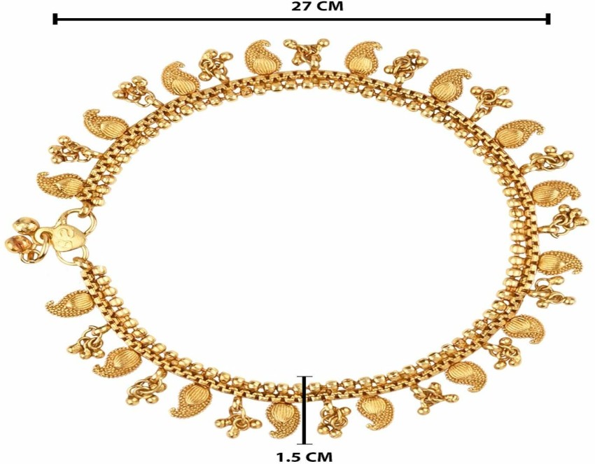 Gold anklets in grt with clearance price