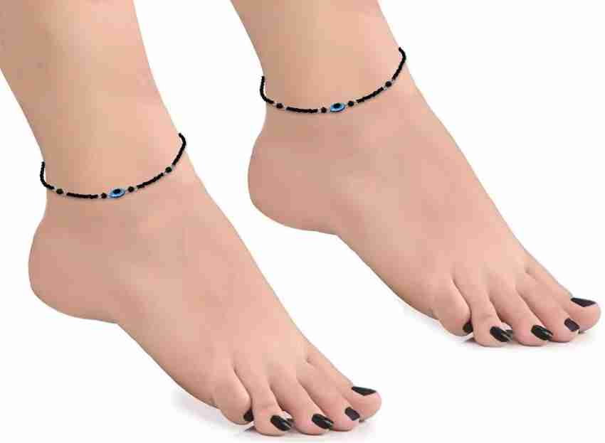 Uniqon (1 Pair) Adjustable Moti/Stone Single Evil Eye Nazariya Leg  Payal/Pajeb Anklets Stone Anklet Price in India - Buy Uniqon (1 Pair)  Adjustable Moti/Stone Single Evil Eye Nazariya Leg Payal/Pajeb Anklets Stone