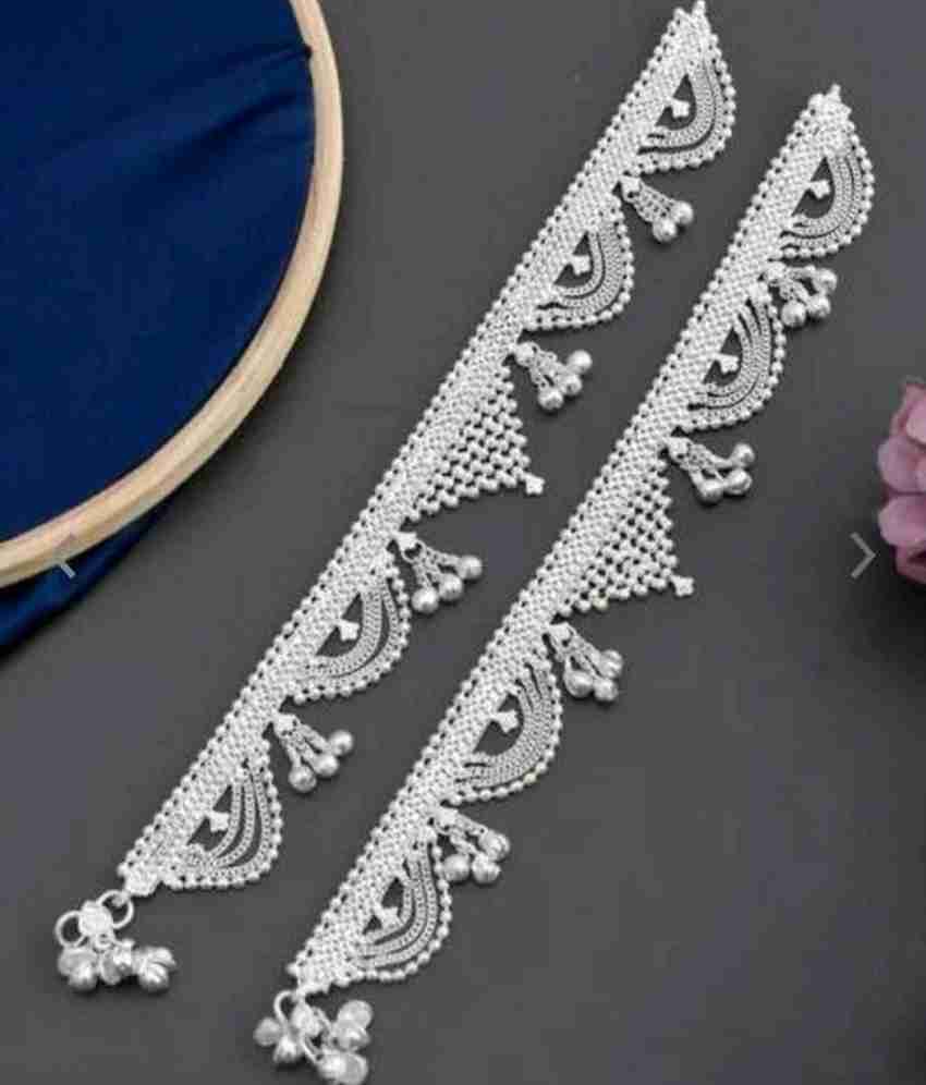 Decorationmanu Beautiful Design Tajmahal Jhalar Anklet Gota Chandi Payal Pack of 2 Metal Anklet Price in India Buy Decorationmanu Beautiful Design Tajmahal Jhalar Anklet Gota Chandi Payal Pack of 2 Me...