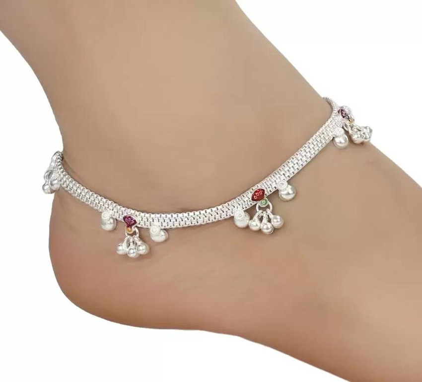 Girls discount silver payal