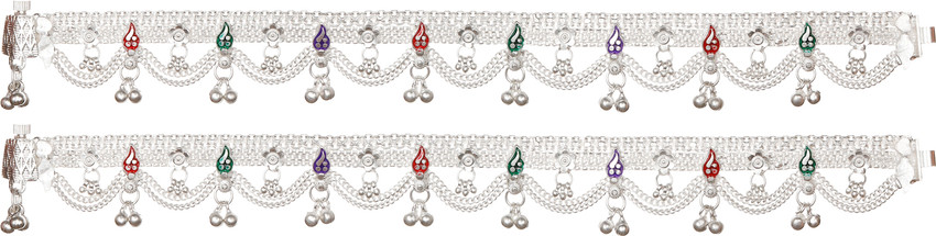 Sanwariya Frill Jhallar Payal Silver Platted Ankle For Women Style Alloy Anklet Price in India Buy Sanwariya Frill Jhallar Payal Silver Platted Ankle For Women Style Alloy Anklet Online at Best Prices...