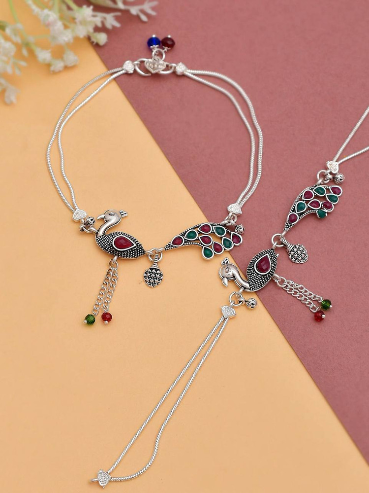 Peacock shop design anklet
