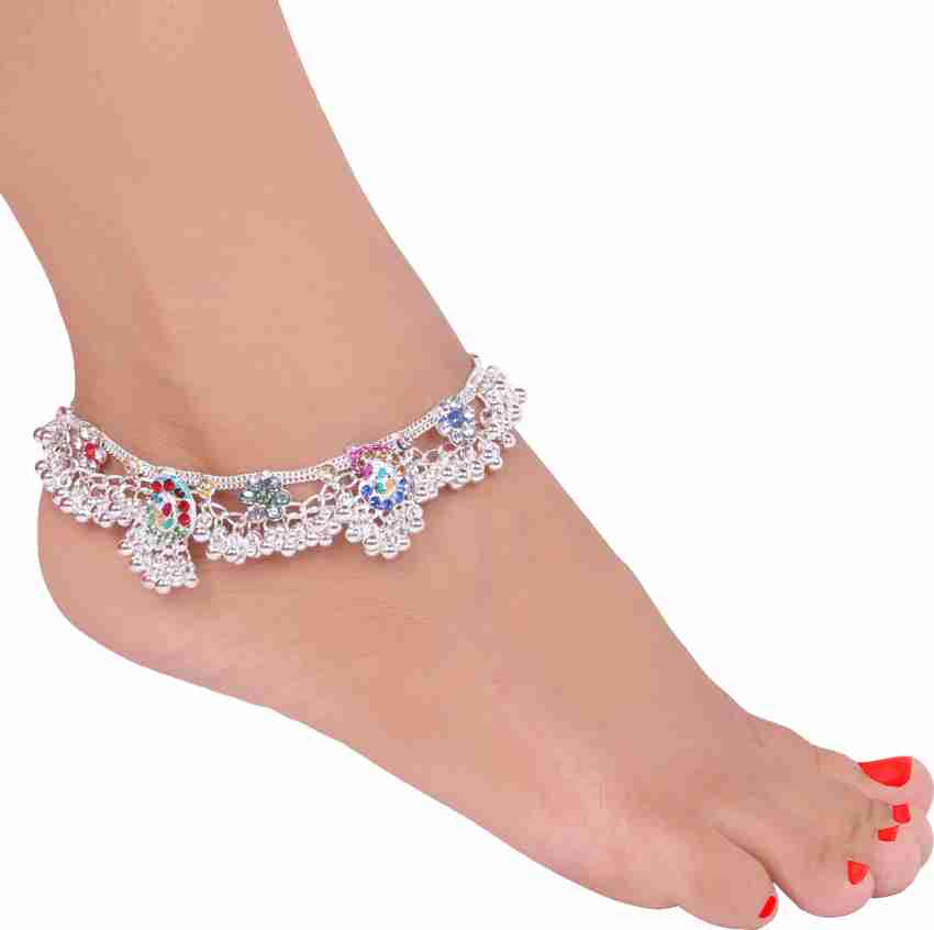 Laali Peacock Style Jhallar Heavy Traditional A7 Payal For Girls Women Alloy Anklet Price in India Buy Laali Peacock Style Jhallar Heavy Traditional A7 Payal For Girls Women Alloy