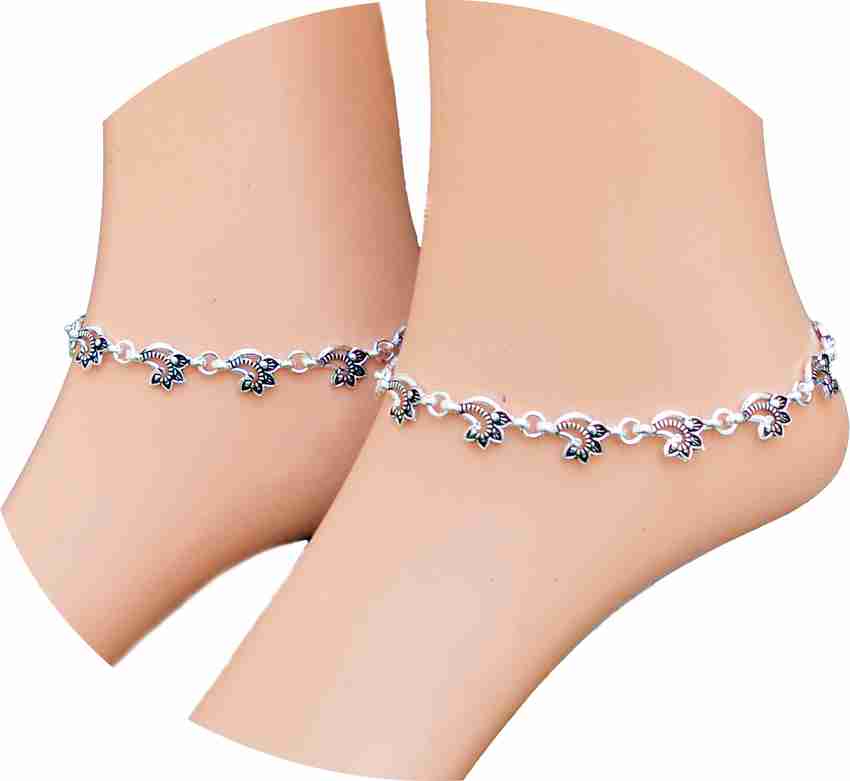 Jack Sparrow Jack Sparrow artificial jewellery traditional anklet Antique letest fancy stylish design for girls and women Payal Anklet Pajeb Payjeb Painjan Ghungroo Anklet Bracelet Pattilu for Women a...