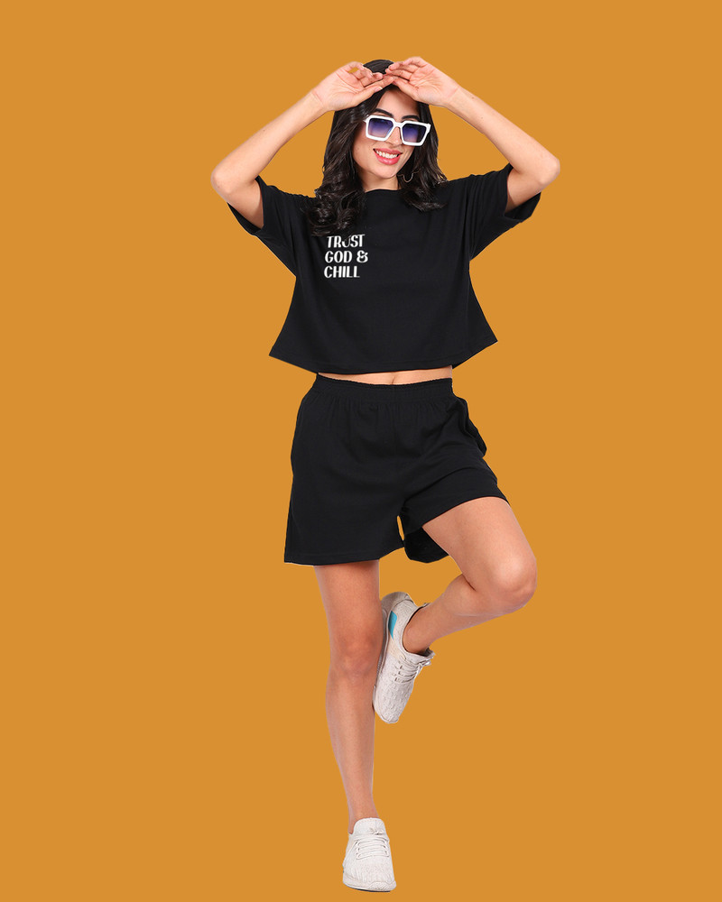 Mad Over Print Top Hot Pants Co ords Set Price in India Buy Mad Over Print Top Hot Pants Co ords Set online at Flipkart