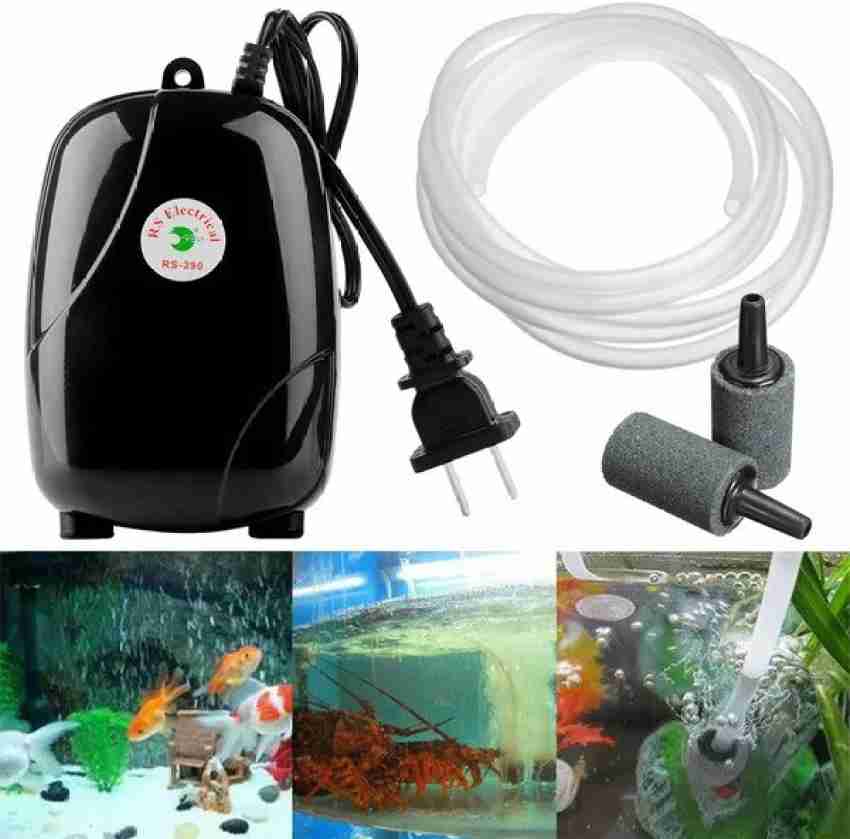VAYINATO RS-180 Aquarium Silent Oxygen Air Pump with 2M Tube,1 Air Stone &  1 Check Valve Air Aquarium Pump Price in India - Buy VAYINATO RS-180  Aquarium Silent Oxygen Air Pump with