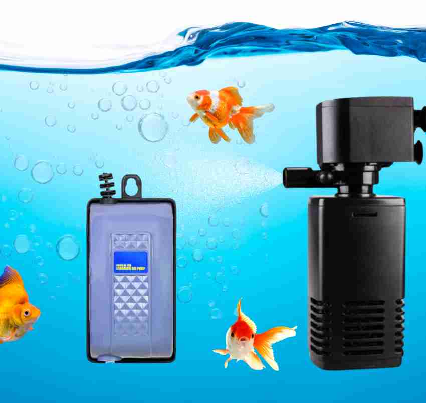 Buraq 2 In 1 Aquarium Fish Tank Combo Air Pump with Aquarium