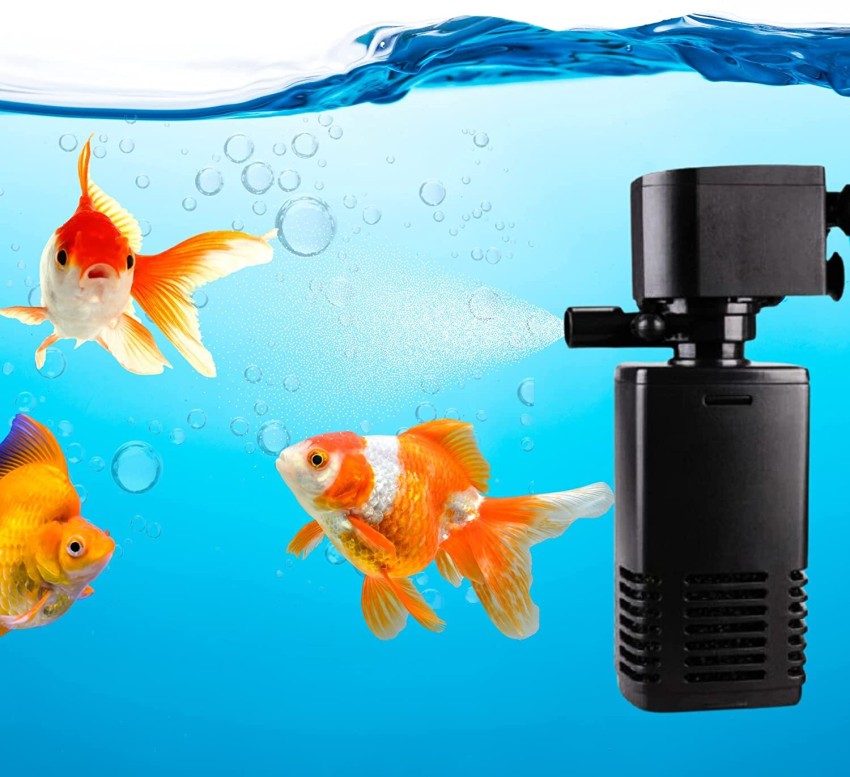 Buraq Aquarium Filter Pump 3 in 1 High Power Oxygen Filteration System  Power Aquarium Filter