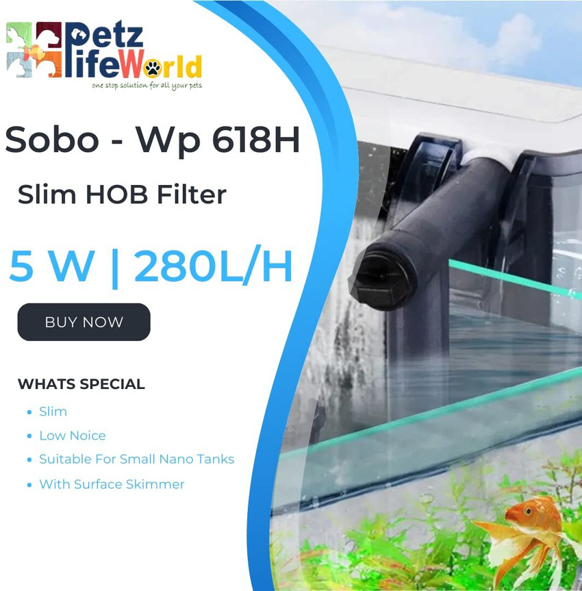 VAYINATO Sobo WP 618H Hang On Filter For Small Fish Tank Upto 1.5