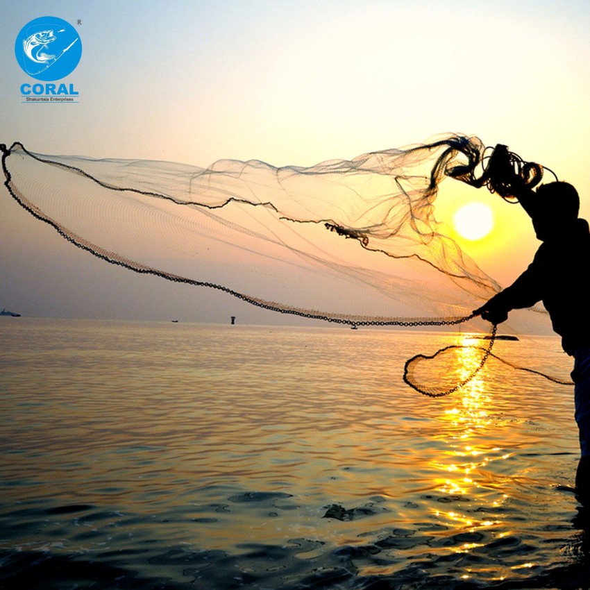 CORAL SHAKUNTALA ENTERPRISES Hand Cast Net-3 kg and 10Feet Aquarium Fish Net  Price in India - Buy CORAL SHAKUNTALA ENTERPRISES Hand Cast Net-3 kg and  10Feet Aquarium Fish Net online at