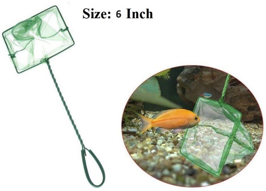 Laojbaba 6 inch Green Fine Mesh Net Aquarium Fishing Net with