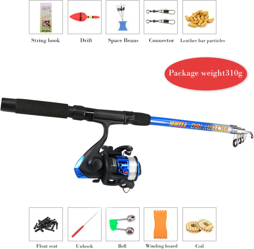 HASTHIP Telescopic Fishing Rod Reel Combo Set Fishing Line Lures Carry Bag  for Saltwater Aquarium Fish Net Price in India - Buy HASTHIP Telescopic Fishing  Rod Reel Combo Set Fishing Line Lures