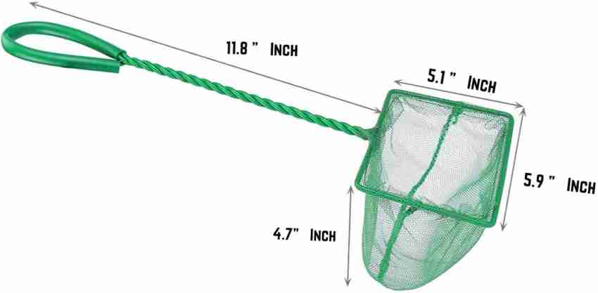 kickAt Quick Catch Fishing Net, Metal Braided Long Handle Fish Net