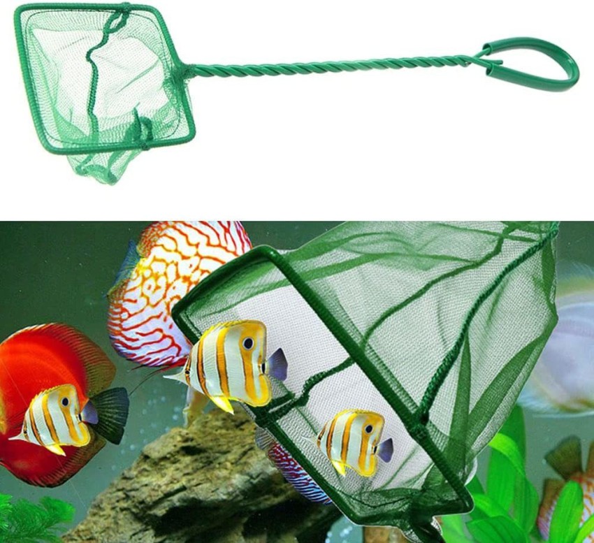 HOIVA (PACK OF 5)Fishing Net Use with Plastic Handle (Green) 5