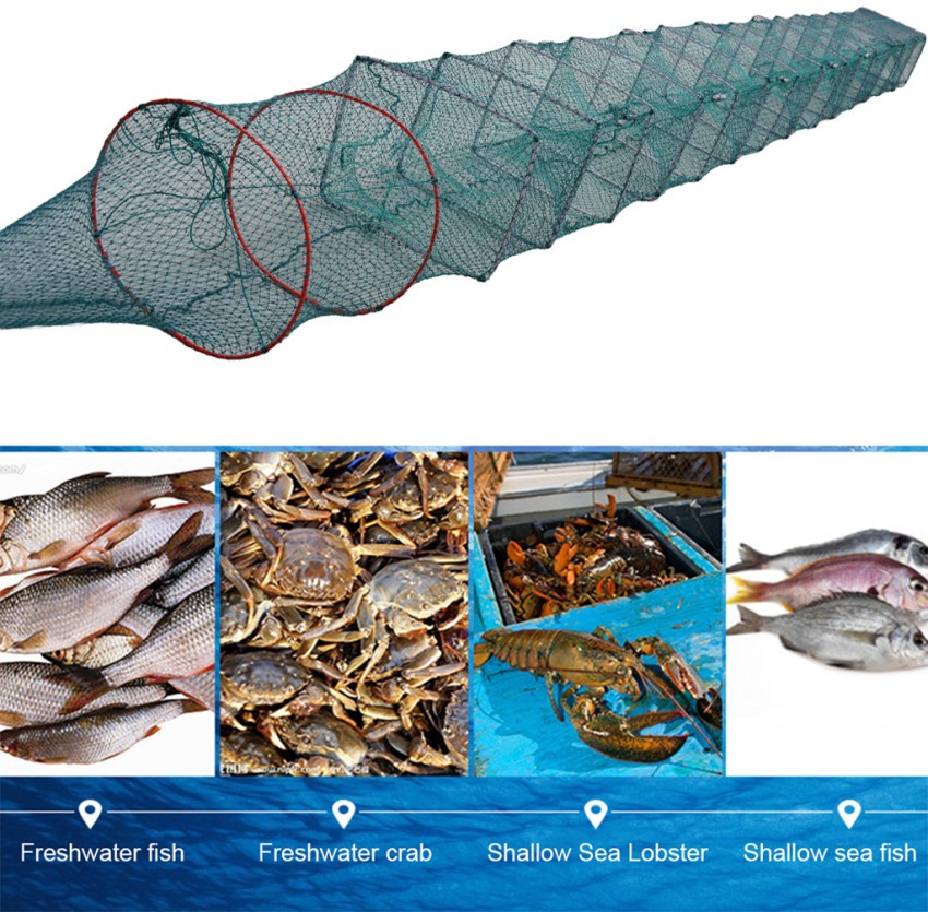HANNEA 2.7m Foldable Fishing Net, Folded Fish Net, Portable Crab Trap  Shrimp Lobster Aquarium Fish Net Price in India - Buy HANNEA 2.7m Foldable Fishing  Net, Folded Fish Net, Portable Crab Trap