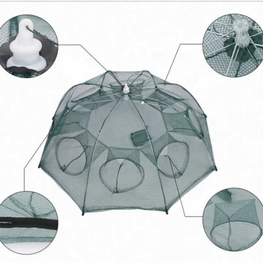 2 Pcs 12 Holes Umbrella-Shaped Fishing Net Automatic Bangladesh