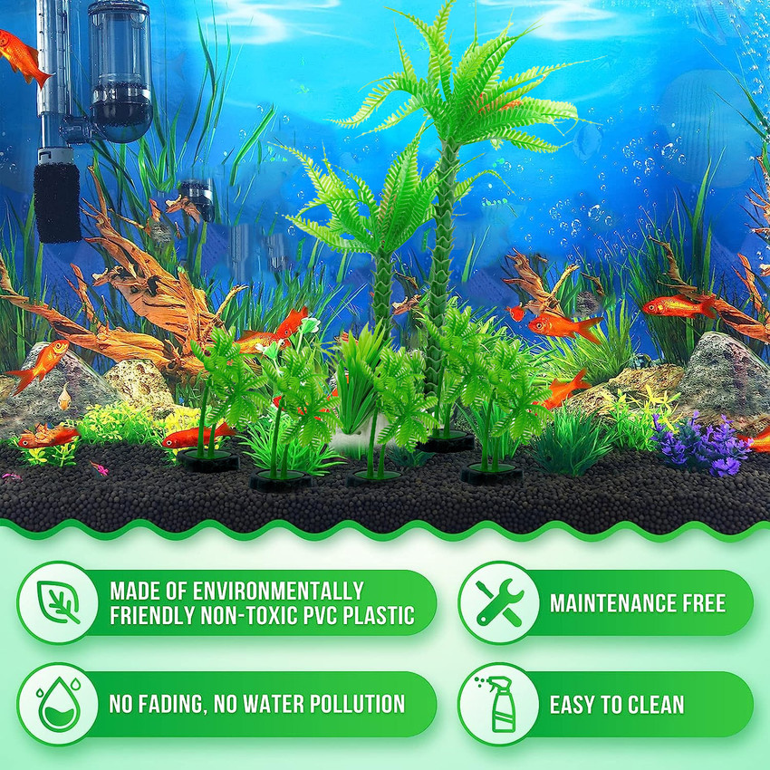 Jainsons Pet Products Artificial Aquarium Coconut Tree Aquarium