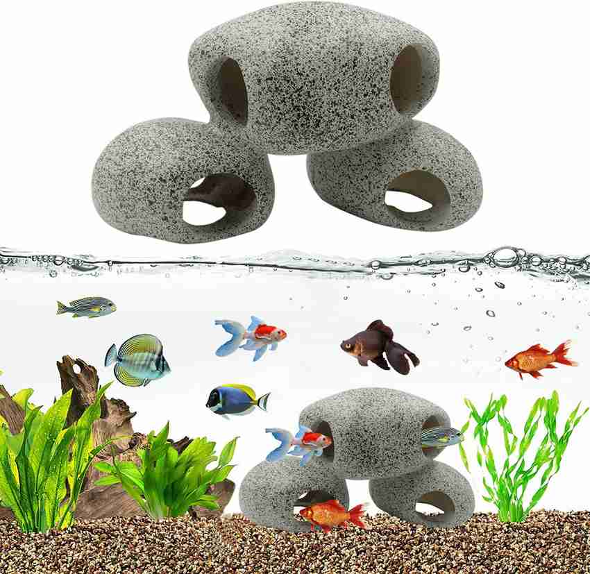 YellowCult Realistic Looking Rocks with Small Holes for Fish