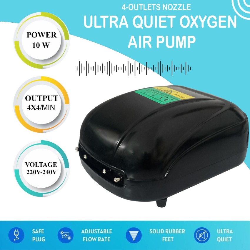 RS Electrical RS-628A Aquarium Tank Aerator Super Silent Oxygen air Pu –  PetzLifeWorld