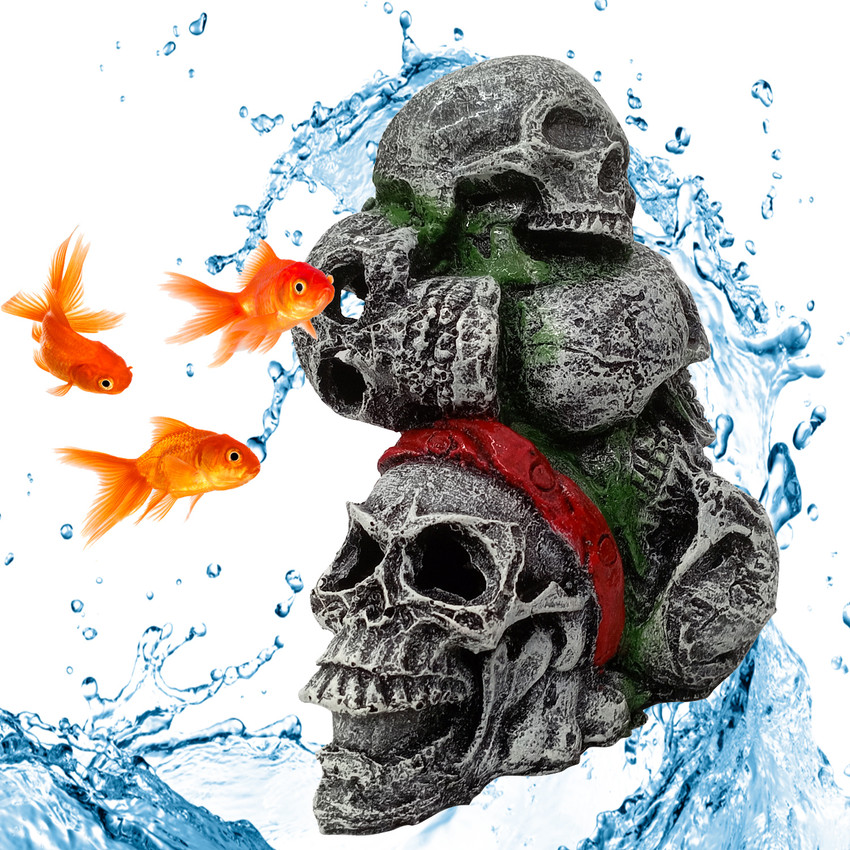 Skull aquarium decorations top