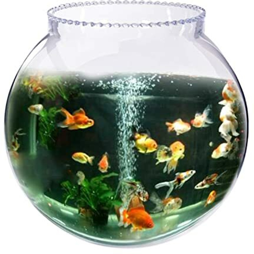 Artifice large 10 inch aquarium fish bowl vase for home restaurants hotels center table Round Ends Aquarium Tank