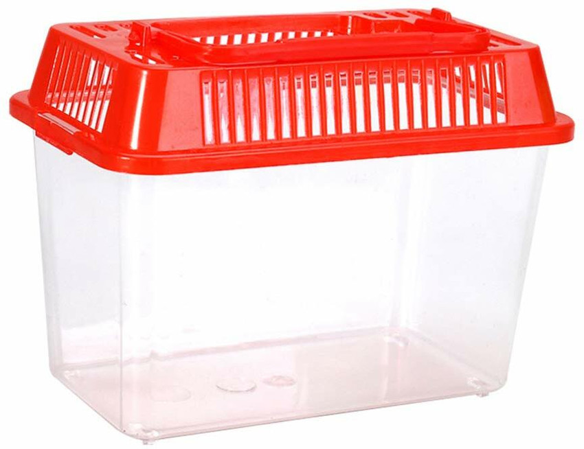 Shirlip Mini Fish Tank Plastic Handheld Fish Tank for Turtle and