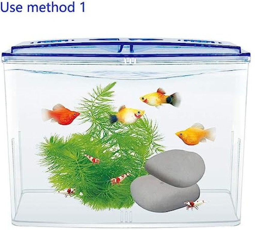 Animaux Double House Betta Tank Small Fish Tank for Fighter Fish Rectangle Aquarium  Tank Price in India - Buy Animaux Double House Betta Tank Small Fish Tank  for Fighter Fish Rectangle Aquarium