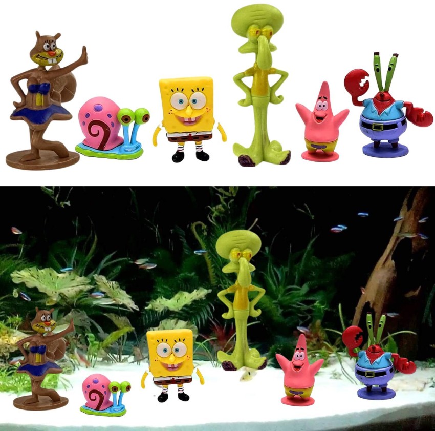 Scallop Spongebobspongebob Aquarium Decor - Mini Pvc Models, Collectible  Anime Characters