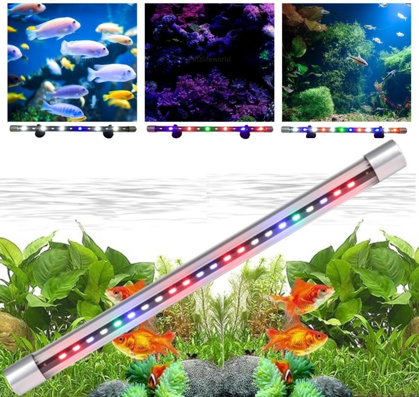 VAYINATO Aquarium Submersible WRGB LED Light Multi Color Mode  (T4-20F|2.5W|Length 17CM) Aquarium Tool