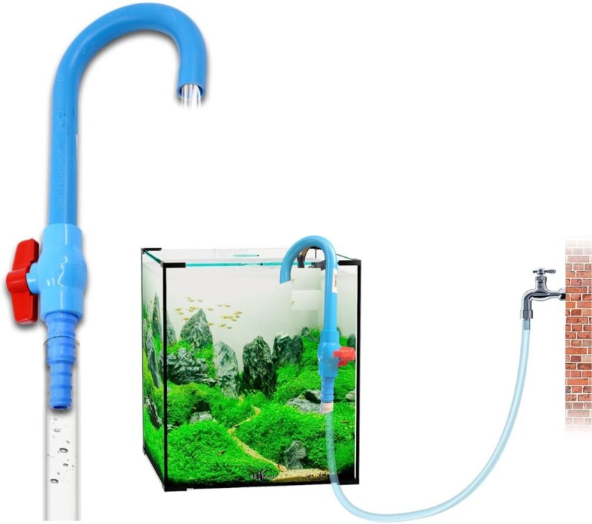VAYINATO Aquarium Fish Tank Blue Water Filling J-Pipe