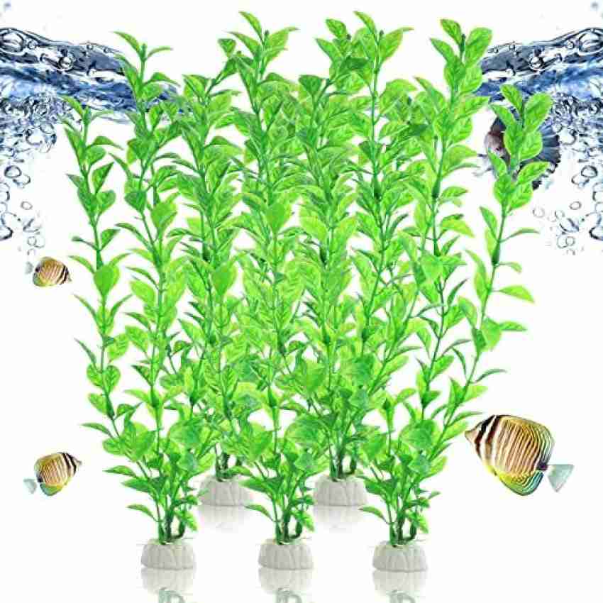 Fish Tank Accessories Aquarium Decorations Green Plants, 10pcs Green Fish Tank D