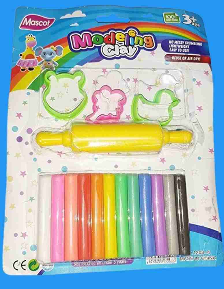 PARIVRIT Clay Toy Set With 12 Colors Soft Clay 3 Moulds Cutter 1 Roller pin. Art Clay Price in India Buy PARIVRIT Clay Toy Set With 12 Colors Soft Clay 3