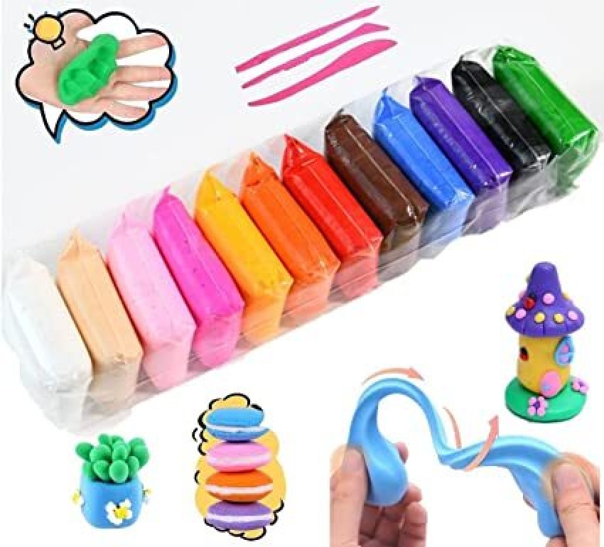 IKIS 12 Different Color Fluffy Foam Clay with Tools, Pack of 12 (1 Piece  Each Color) Super Light DIY Clay for Model air Dry Clay Fun Toy, Creative  Art DIY Crafts, Gift