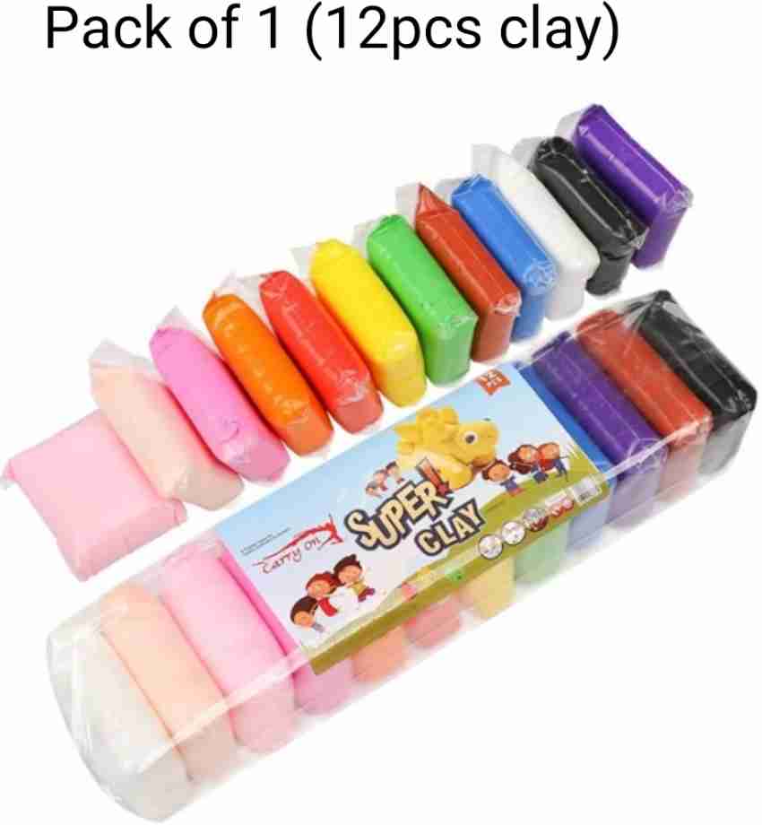 24 Colors of Air Dry Modeling Light Clay Packed in Zipper Bag