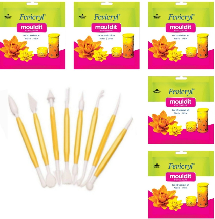 Pehrovin Ventures Combo of 5 packets Fevicryl Mouldit Shilpkar