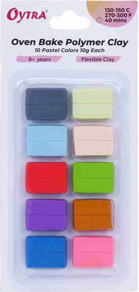 Pastel Polymer Clay (Box of 10) Modelling