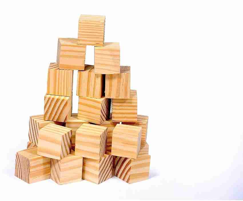 One inch deals wooden cubes