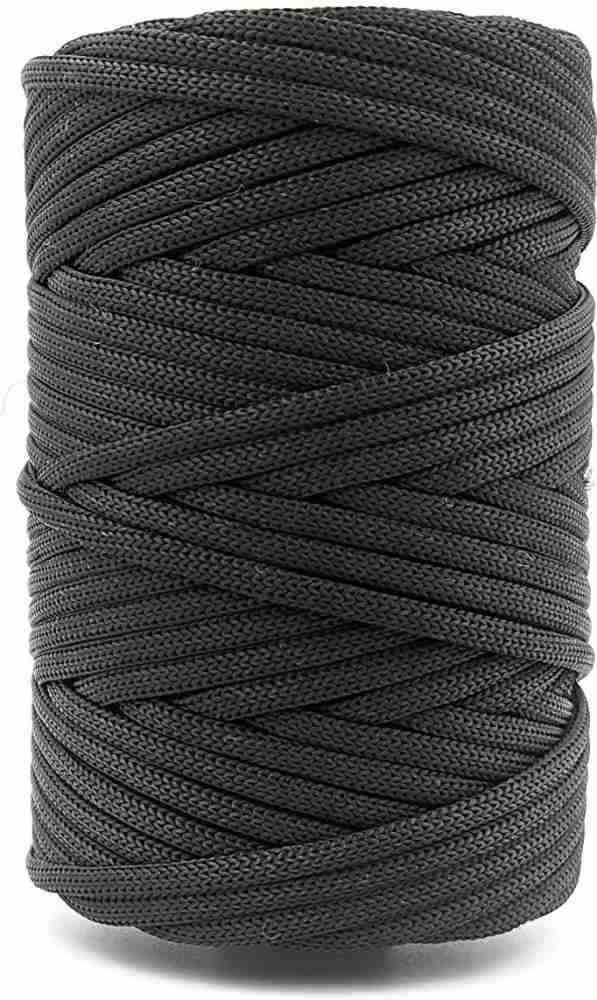 Sui Dhagga Black PP Knot Rope Macrame Thread/Cord/Dori 3 mm Soft