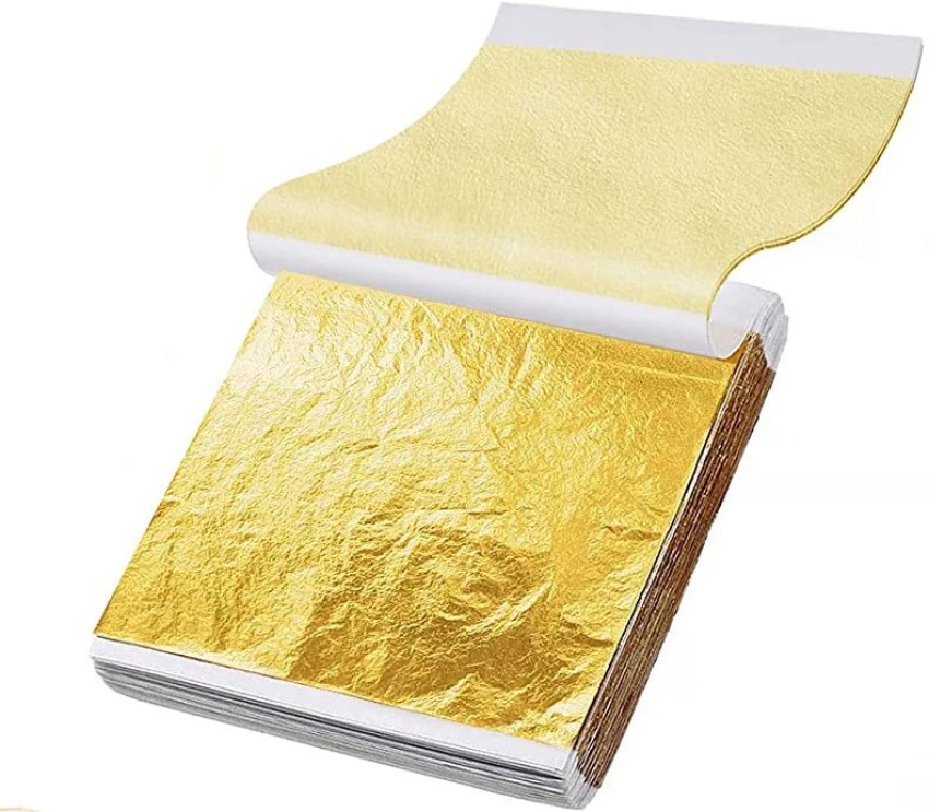 40 Pcs 24K Gold Leaf Gold Foil for Artwork & Crafts Size 
