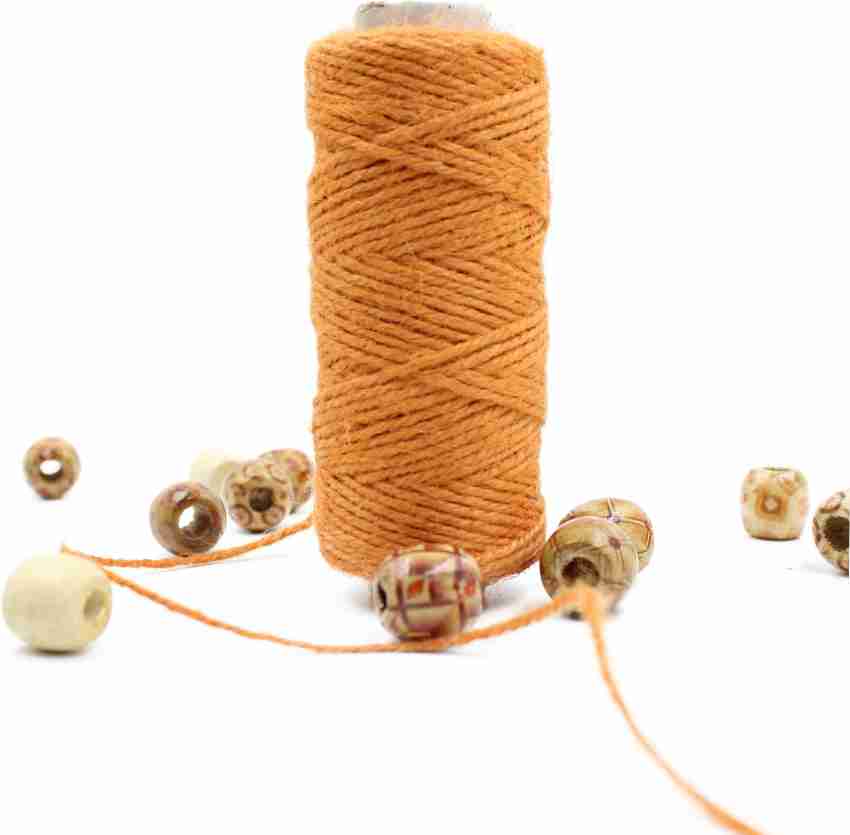 Crocheta 2 Ply Orange Jute Rope 50 Meter Twine Rope String