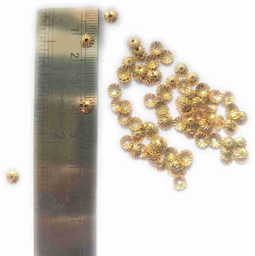 50 Gold Plated Bead Caps for Jewelry Making 