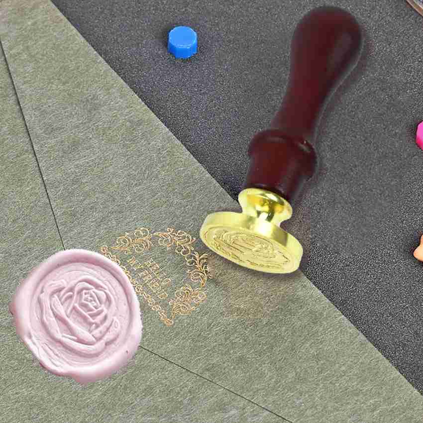 KIRA Seal Wax Stamp 4PCS Sealing Wax Stamps + 1 Handle Stamp + 2