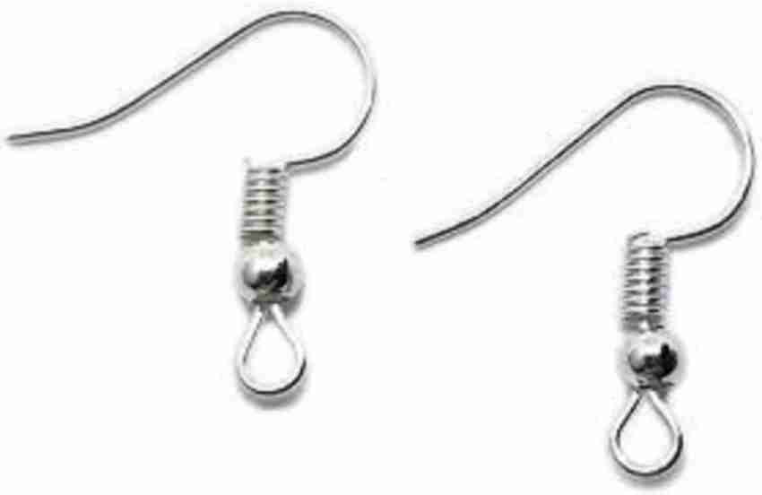 Weariton 500 Pieces (100 Grams) Earring Making Hooks for Jewellery Making  (Silver Plated) - 500 Pieces (100 Grams) Earring Making Hooks for Jewellery  Making (Silver Plated) . shop for Weariton products in India.