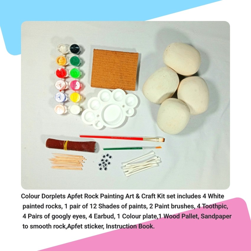 Apfet ROCK PAINTING R12 ART & CRAFT(Pack of 12) - ROCK PAINTING